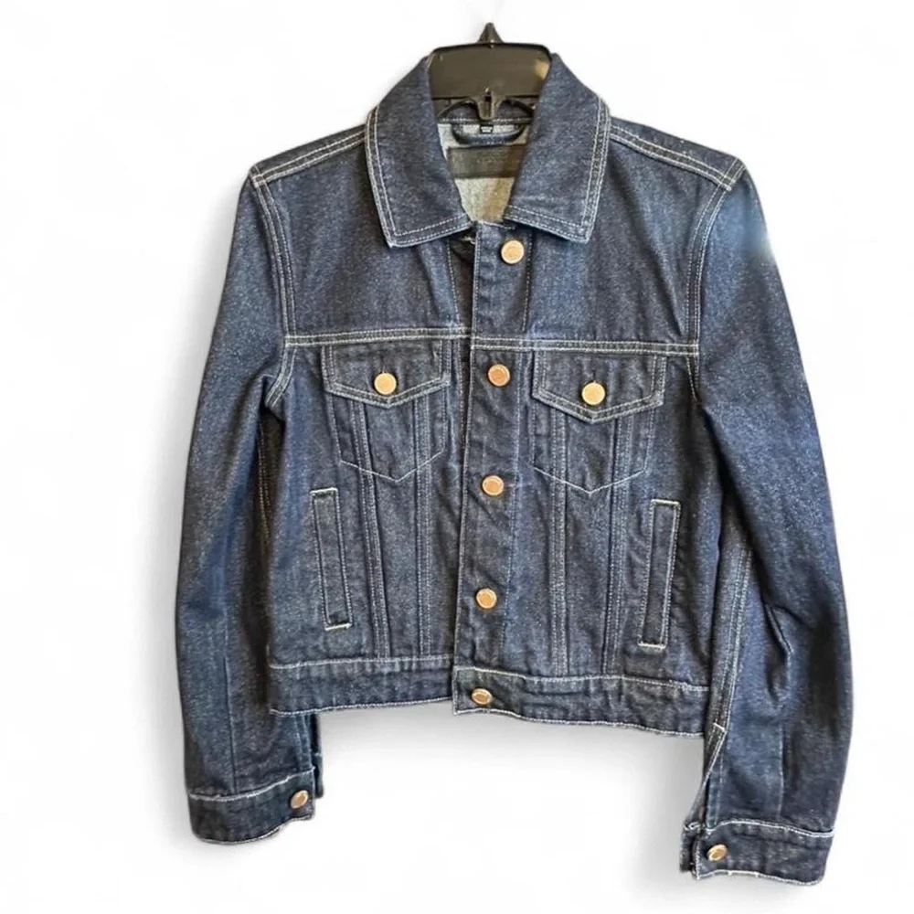 Blancnyc Classic Denim Jacket gold & blue - Picture 1 of 6